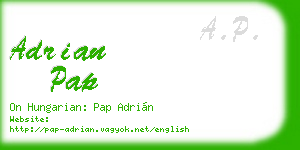 adrian pap business card