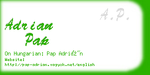 adrian pap business card